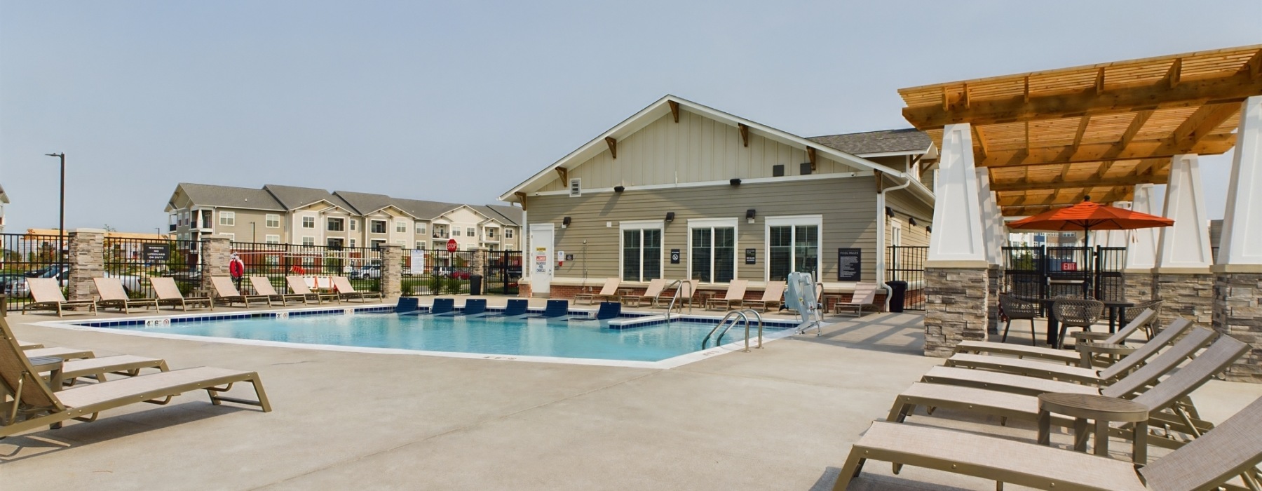 Swimming pool with sundeck