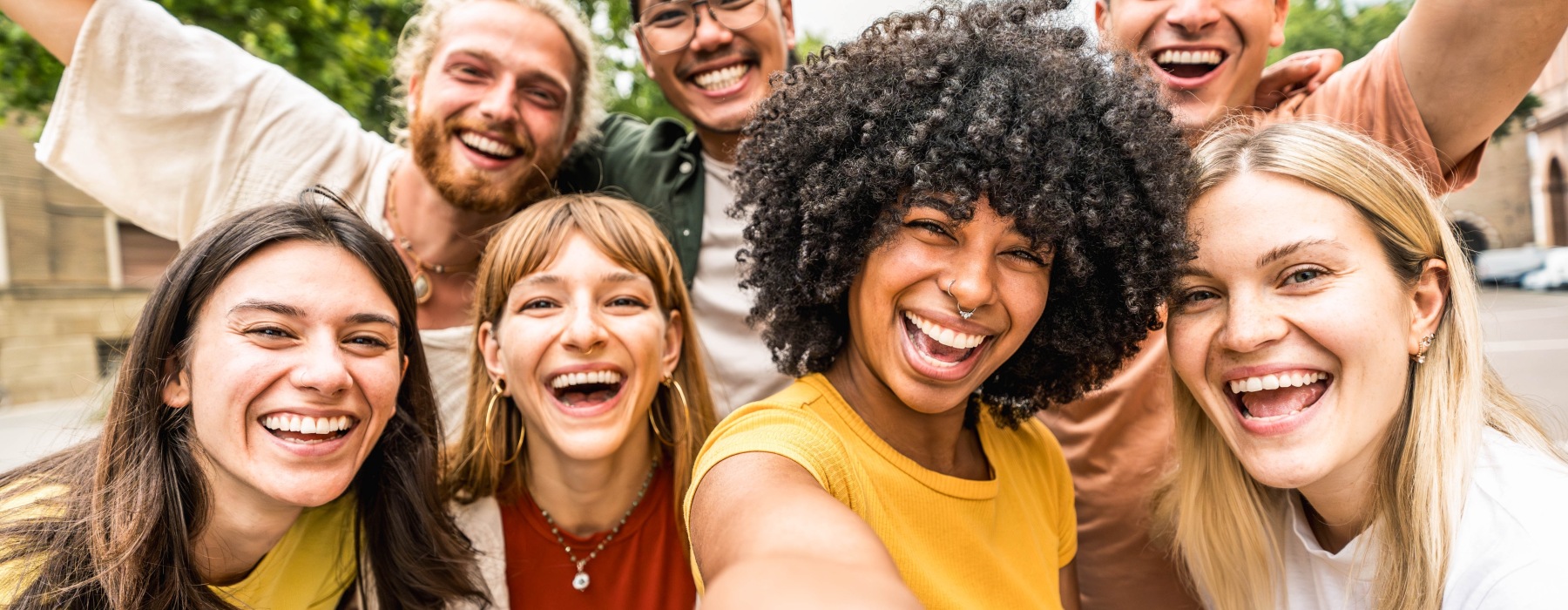 Group of friends laughing